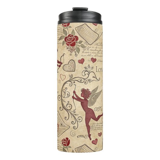  Cupido's Romantische Patroon (5) Thermosbeker (Voorkant)