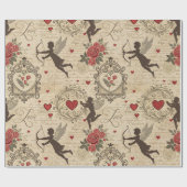  Cupido's Romantische Patroon (6) Cadeaupapier (Vlak)