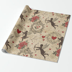  Cupido's Romantische Patroon (6) Cadeaupapier