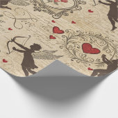  Cupido's Romantische Patroon (6) Cadeaupapier (Hoek)