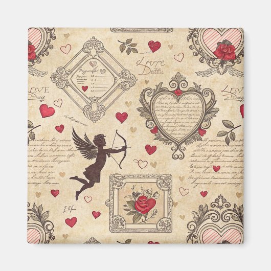 Cupido's Romantische Patroon (8) Magneet (Voorkant)