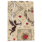 Cupido's Romantische Patroon (8) Medium Cadeauzakje (Voorkant)