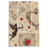 Cupido's Romantische Patroon (8) Medium Cadeauzakje (Achterkant)