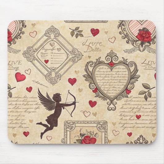 Cupido's Romantische Patroon (8) Muismat (Voorkant)