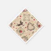  Cupido's Romantische Patroon (8) Servet (Hoek)