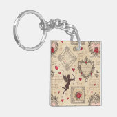 Cupido's Romantische Patroon (8) Sleutelhanger (Voorkant Links)