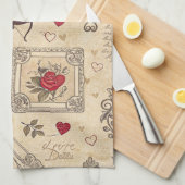 Cupido's Romantische Patroon (8) Theedoek (Quarter Fold)