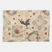 Cupido's Romantische Patroon (8) Theedoek (Horizontaal)