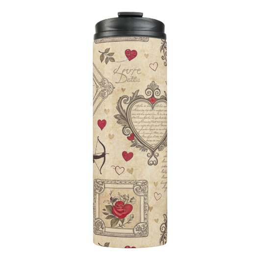 Cupido's Romantische Patroon (8) Thermosbeker (Voorkant)