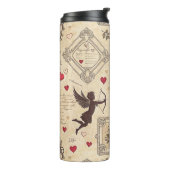 Cupido's Romantische Patroon (8) Thermosbeker (Gedraaid links)