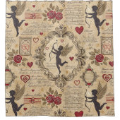 Cupido's Romantische Patroon (9) Douchegordijn (Voorkant)