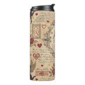 Cupido's Romantische Patroon (9) Thermosbeker (Gedraaid links)
