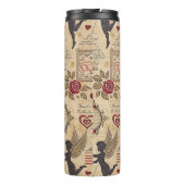 Cupido's Romantische Patroon (9) Thermosbeker (Achterkant)