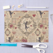 Cupido's Romantische Patroon (9) Tissuepapier (Craft)