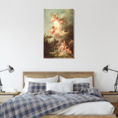 Cupido's Target, van 'Les Amours des Dieux' Canvas Afdruk (Insitu (Slaapkamer))