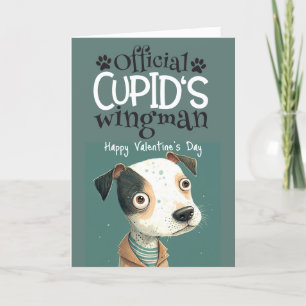 Cupido's Vleugelman... Valentijn van de hond Feestdagen Kaart
