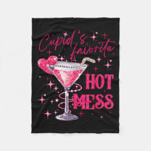 Cupido's warboel Valentijns Martini Valentijnsdag  Fleece Deken