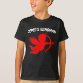 Cupido's Wingman Schattige Valentijnsdag Echtgenot T-shirt (Voorkant)
