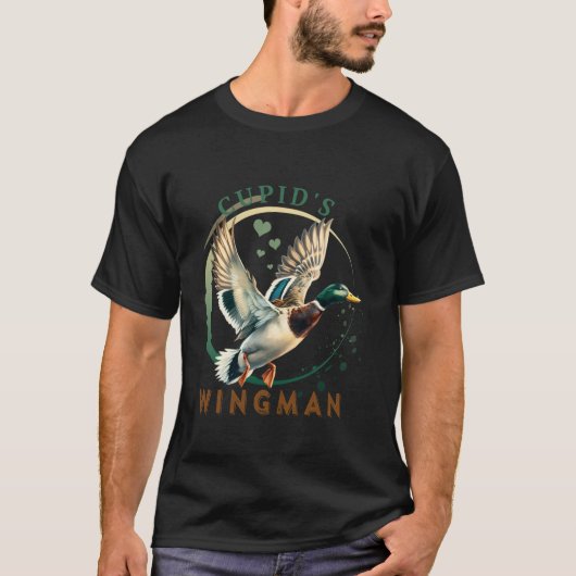 Cupido's Wingman Valentijn's Day Duck Hunting Long T-shirt (Voorkant)