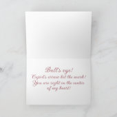 Cupid's Arrow Valentine's Day Card Kaart (Binnen)