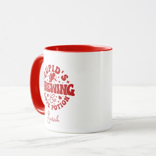 Cupid's Brewing Co Cute Coffee Mok (Voorkant links)