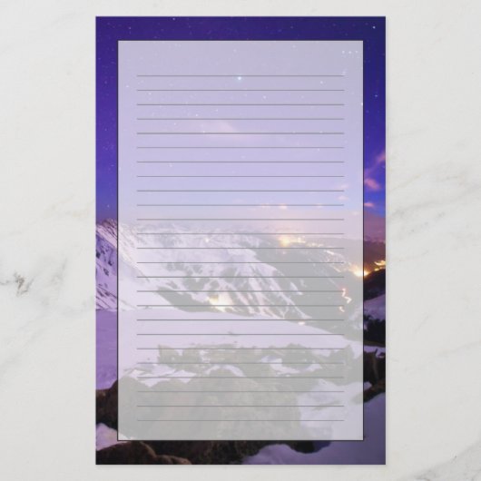 Cupid's Celestial Uitzicht Briefpapier (Voorkant)