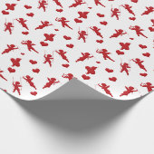 Cupids Cherub Harten Valentijnsdag Cadeaupapier (Hoek)