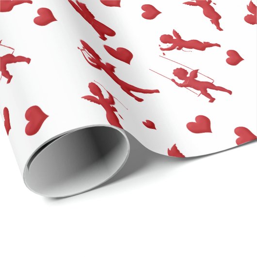 Cupids Cherub Harten Valentijnsdag Cadeaupapier (Rol Hoek)