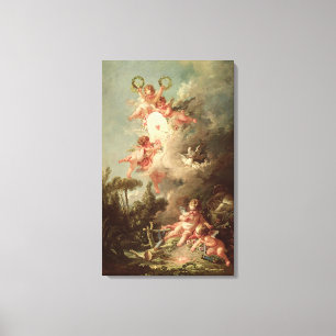 Cupid's doel, van 'Les Amours des Dieux' Canvas Afdruk