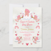 Cupids en Cocktails Valentijnsdag Baby shower Kaart (Voorkant)