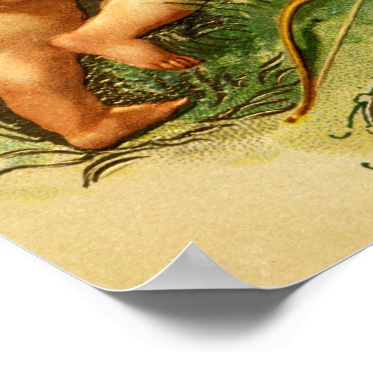 Cupids en  Valentijn van anjers Poster (Hoek)