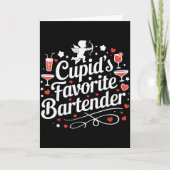Cupid's favoriete barkeeper grappige Valentijn dri Kaart (Voorkant)