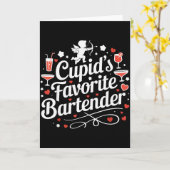 Cupid's favoriete barkeeper grappige Valentijn dri Kaart (Gele Bloem)