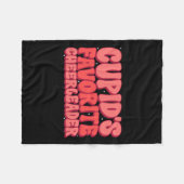 Cupids Favoriete Cheerleader Valentijnsdag Liefde Fleece Deken (Voorkant (Horizontaal))
