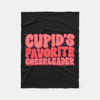 Cupids Favoriete Cheerleader Valentijnsdag Liefde  Fleece Deken
