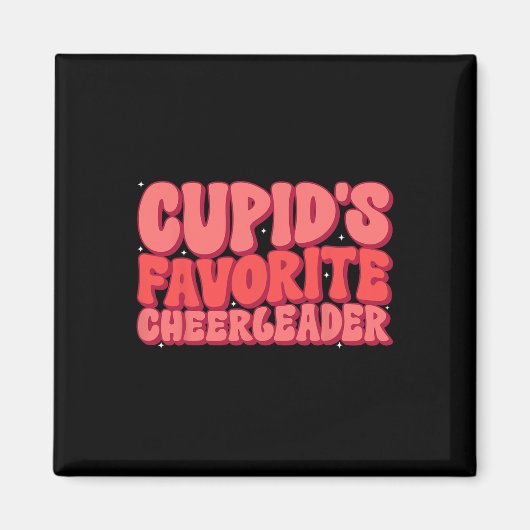 Cupids Favoriete Cheerleader Valentijnsdag Liefde Magneet (Voorkant)