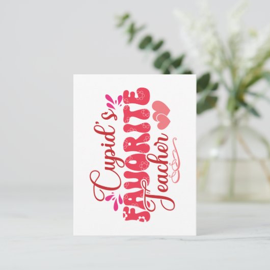 Cupid's favoriete leraar briefkaart (Staand voorkant)