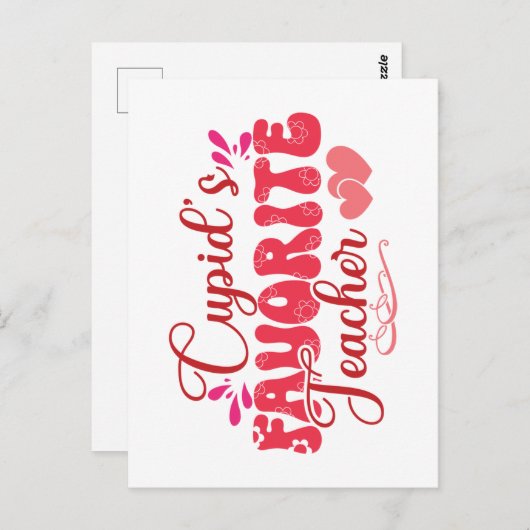 Cupid's favoriete leraar briefkaart (Voorkant / Achterkant)
