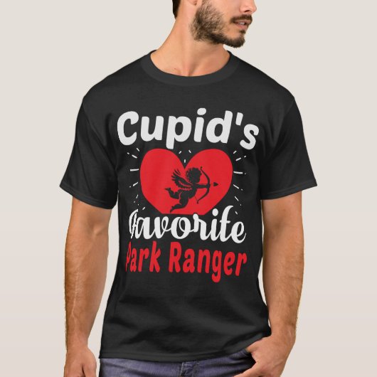 Cupid's favoriete Park Ranger Valentijnsdag T-shirt (Voorkant)
