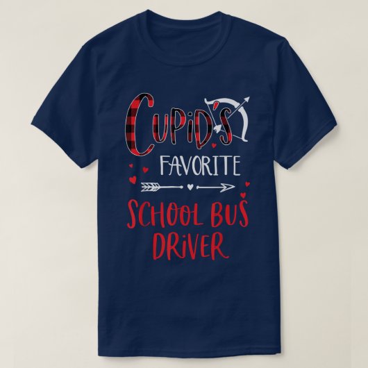 Cupid's favoriete schoolbuschauffeur Red Pset Vale T-shirt (Design voorkant)