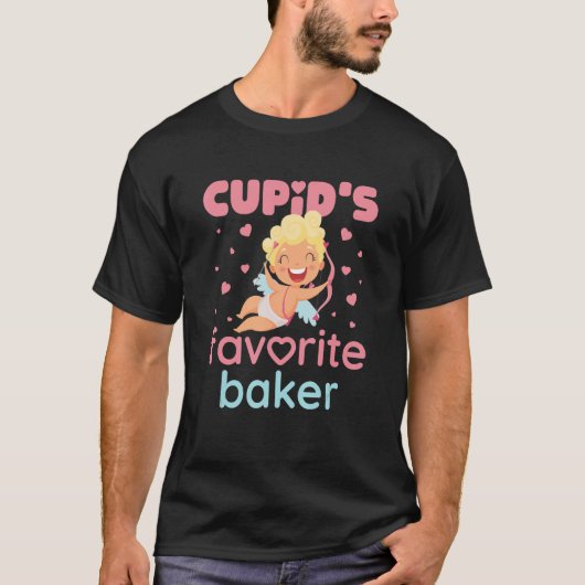 Cupid's Favorite Baker Cute Valentine's Day T-shirt (Voorkant)