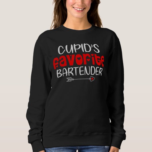Cupid's Favorite Bartender Teacher Valentines Day Trui (Voorkant)