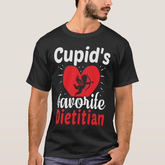 Cupid's Favorite Dietitian Valentine's Day T-shirt (Voorkant)