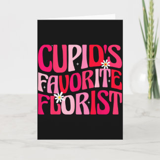 Cupids Favorite Florist Funny Retro Groovy Valenti Kaart