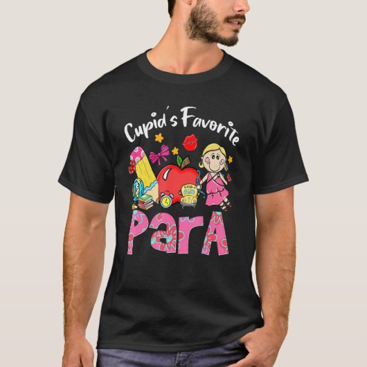 Cupid's Favorite Para Apple Cute Cupid Valentine's T-shirt (Voorkant)