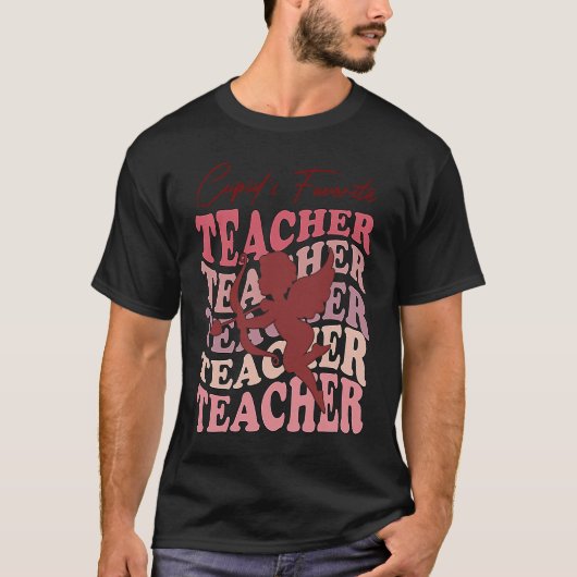 Cupid's Favorite Teacher  Valentines Day Teachers T-shirt (Voorkant)