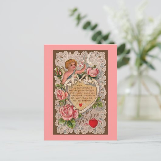 Cupid's gedicht Briefkaart (Staand voorkant)