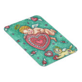 CUPID'S HEART ANd KITTEN VALENTIJN MAGNET Magneet (Rechterzijde)