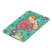 CUPID'S HEART ANd KITTEN VALENTIJN MAGNET Magneet (Linkerzijde)