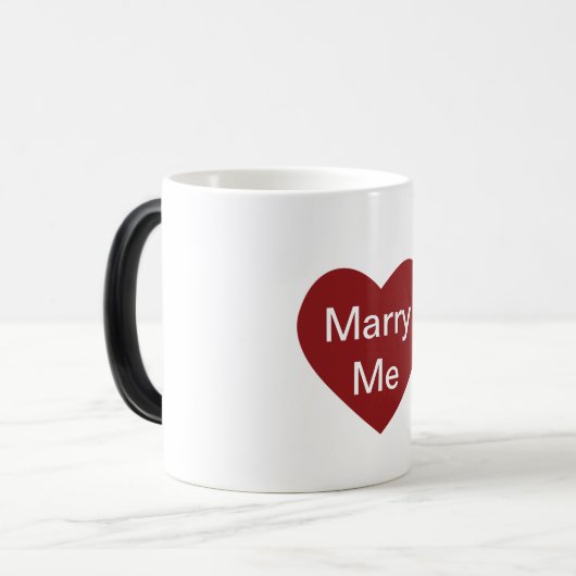 Cupids Hearts Magic Love Mok - Marry Me Proposal (Voorkant links)